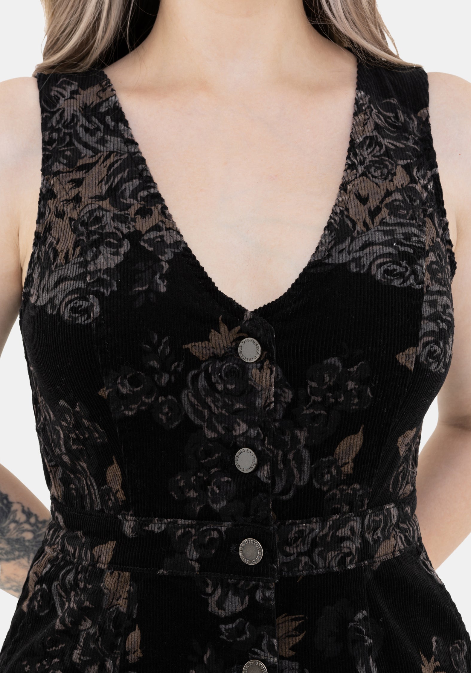 floral print corduroy mini dress ORCHID MULTI FLORAL CORDUROY MINI DRESS