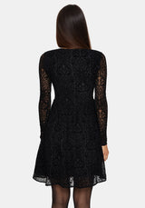 Disrupt Flocked Mesh Mini Dress