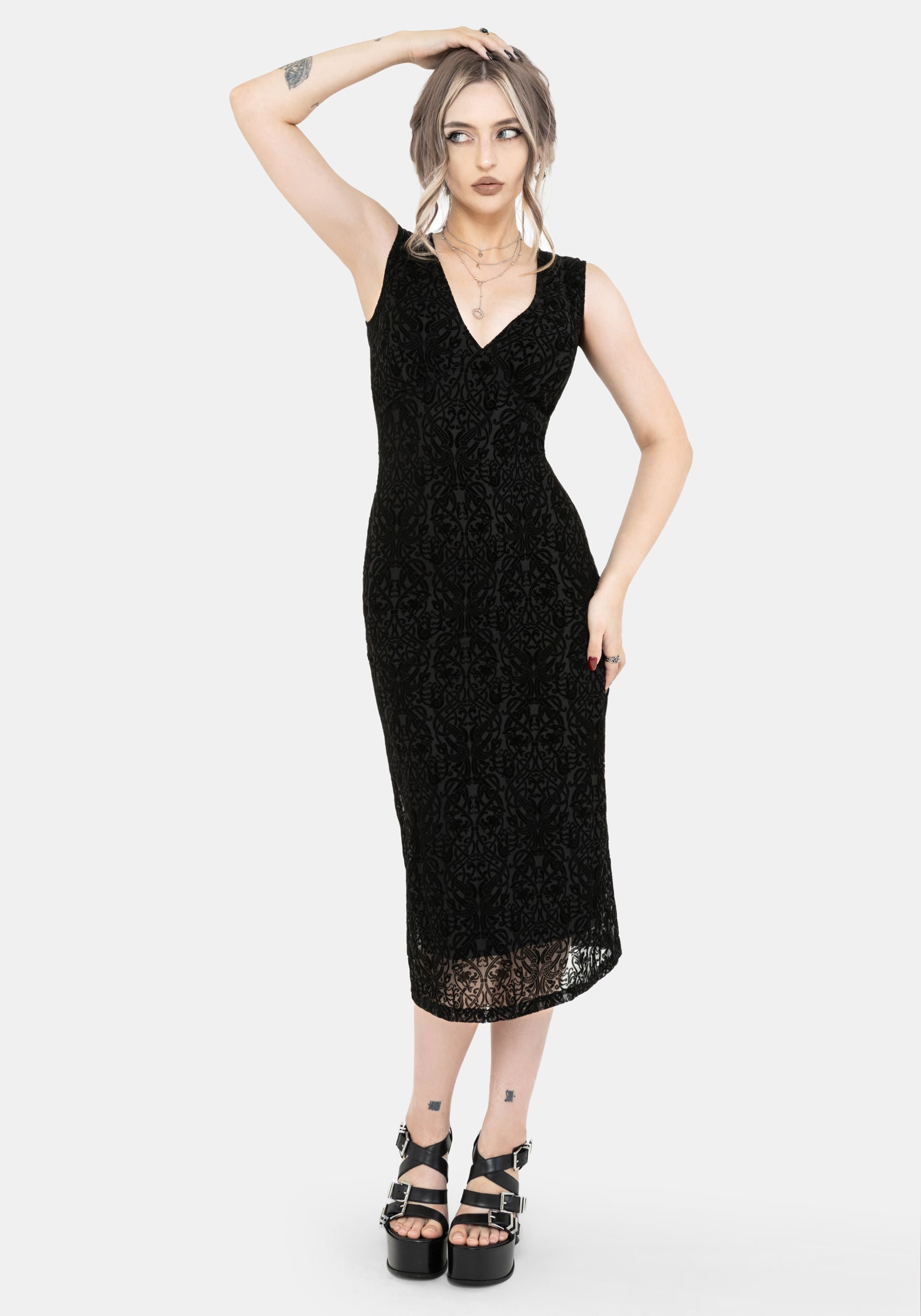 mesh dragon dress Dragon Mesh Dress Black 90s y2k long sleeve see through sheer Harajuku kawaii go