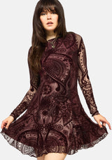 Loveday Paisley Printed Godet Mini Dress