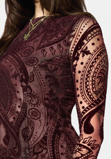 Loveday Paisley Printed Godet Mini Dress