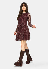 Loveday Paisley Printed Godet Mini Dress