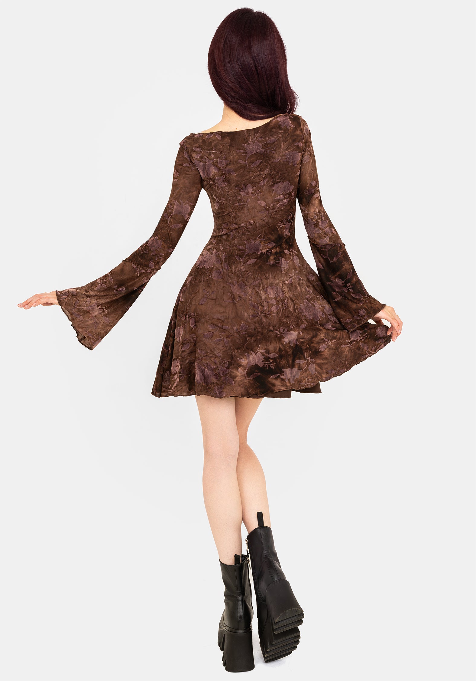 Serenade Long Sleeve Floral Mini Dress