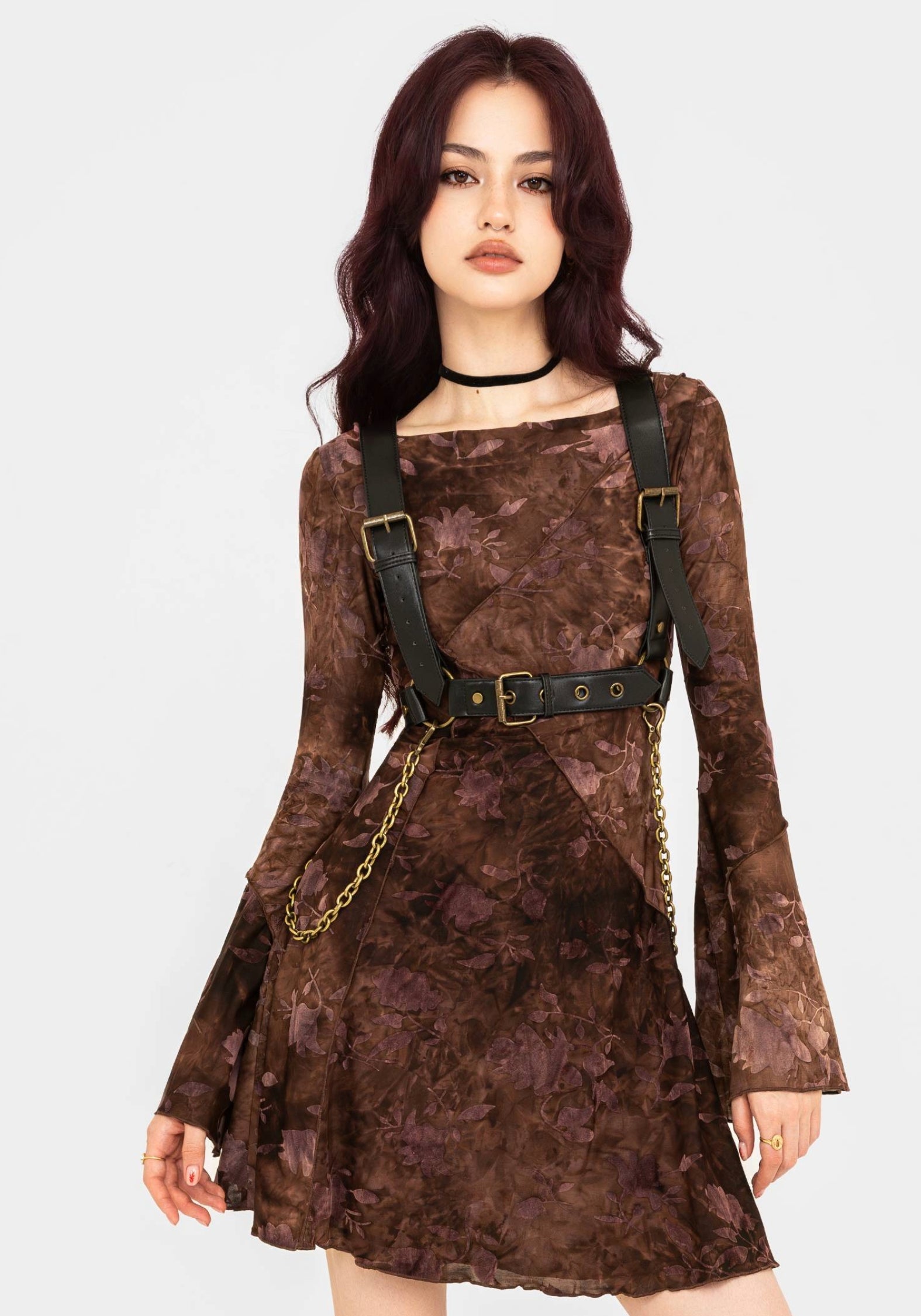 Serenade Long Sleeve Floral Mini Dress | Disturbia