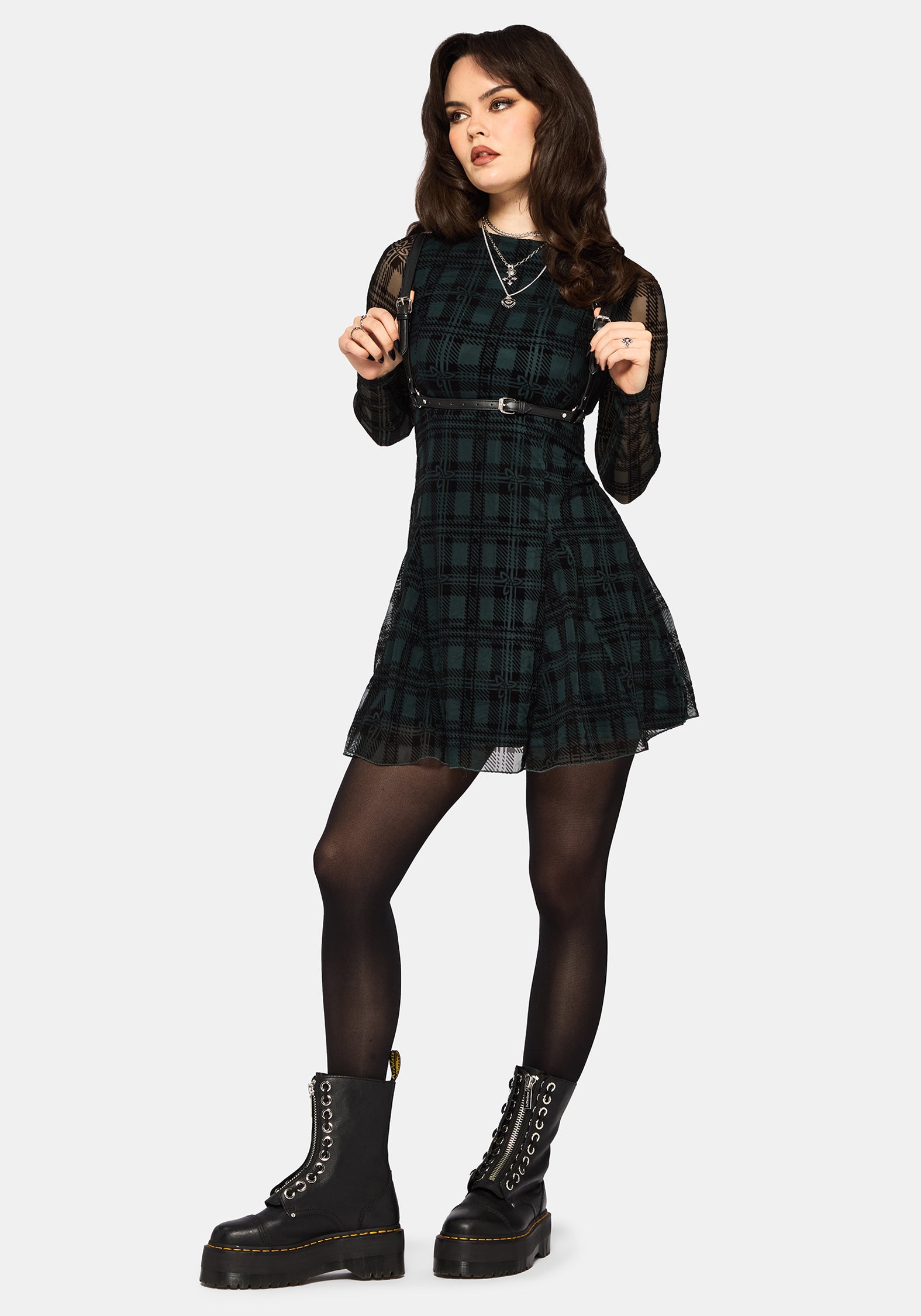 mini witch dress Women's Halloween Dress - Badinka Witch Phase Bat Wing Mini Dress - Black Spandex