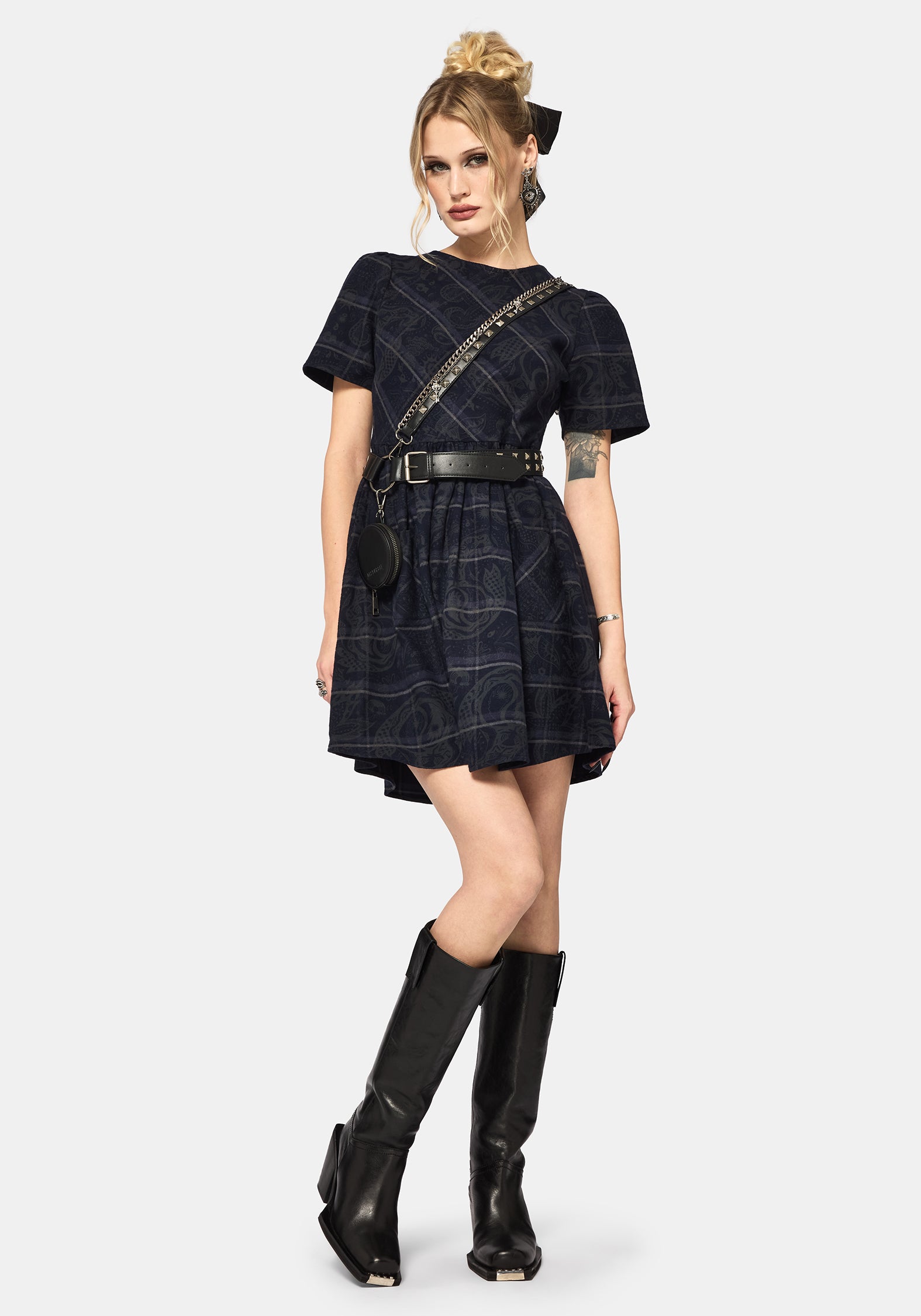 smock dress blue Bluebell | Chintz Print | Smocked Bodice Fully lined through the body while the sheer sleeves remain unlined for a delicate Plaith Blue Check Mini Smock