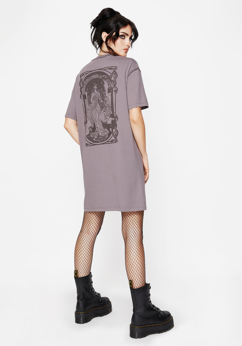 Saria Cotton-Blend Fairy Printed Jersey Tee Dress