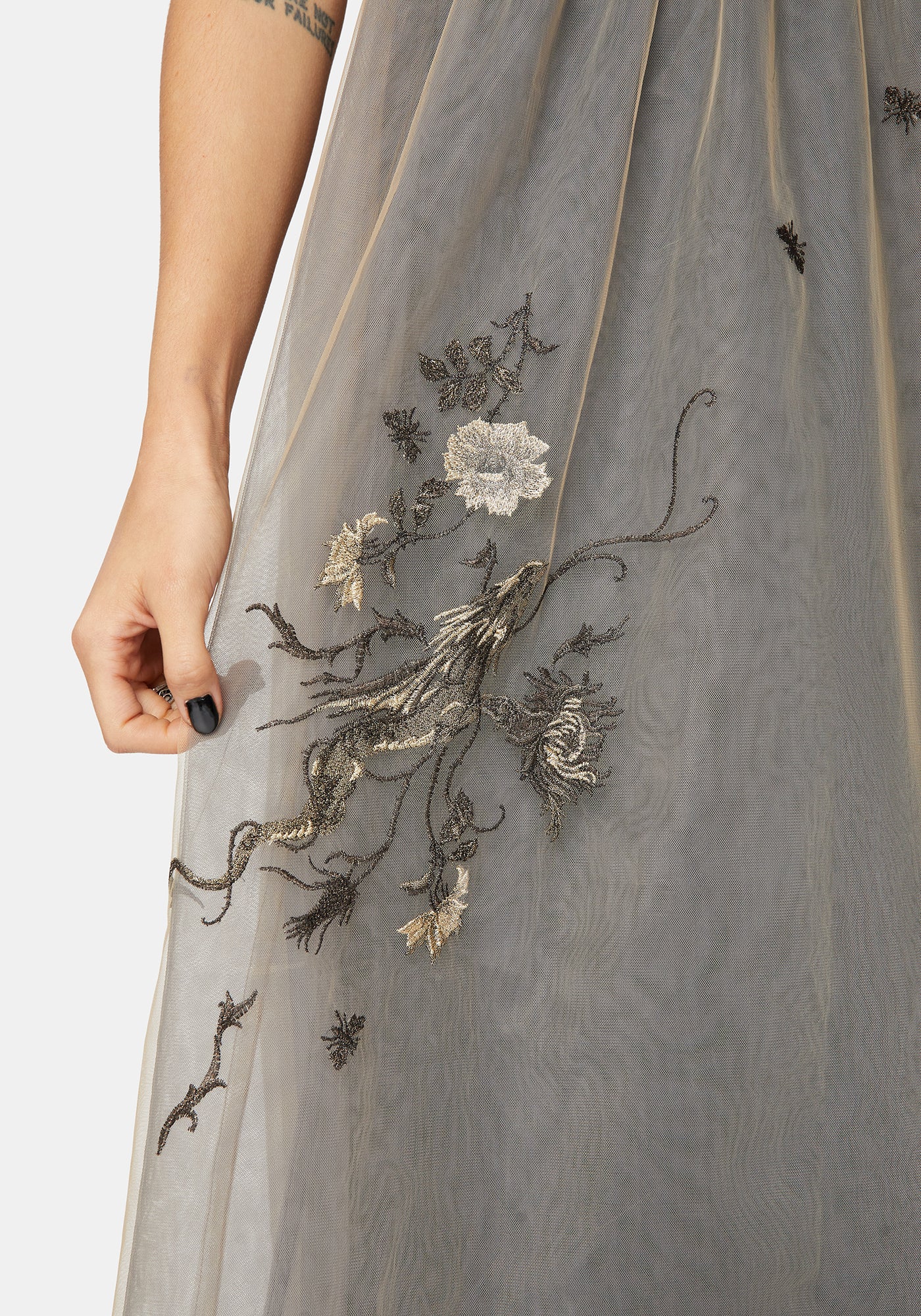 Whim Dragon Embroidered Tulle Midaxi Dress Disturbia Whim Dragon Embroidered Tulle Midaxi Dress Disturbia