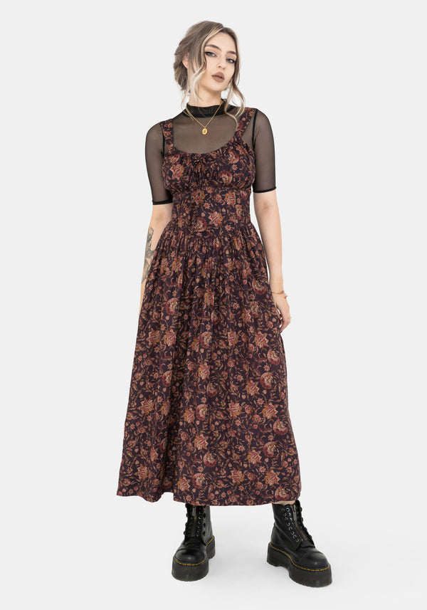 Meadowflowers Floral Print Tiered Midaxi Cami Dress