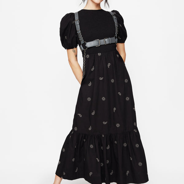 Dawn Sun Embroidered Tiered Maxi Dress | Disturbia - Shop Women's Gothic, Alternative & Dark Romantic Fashion, Accessories & Homeware Dawn Sun Embroidered Tiered Maxi Dress | Disturbia - Shop Women's Gothic, Alternative & Dark Romantic Fashion, Accessories & Homeware