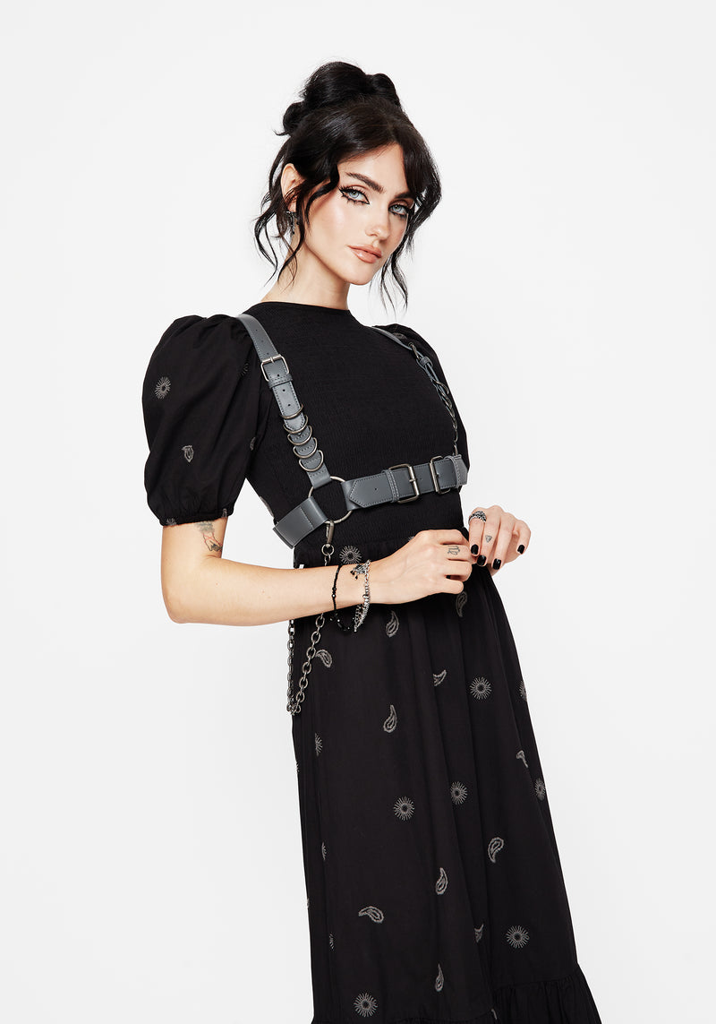 Dawn Sun Embroidered Tiered Maxi Dress | Disturbia - Shop Women's Gothic, Alternative & Dark Romantic Fashion, Accessories & Homeware Dawn Sun Embroidered Tiered Maxi Dress | Disturbia - Shop Women's Gothic, Alternative & Dark Romantic Fashion, Accessories & Homeware