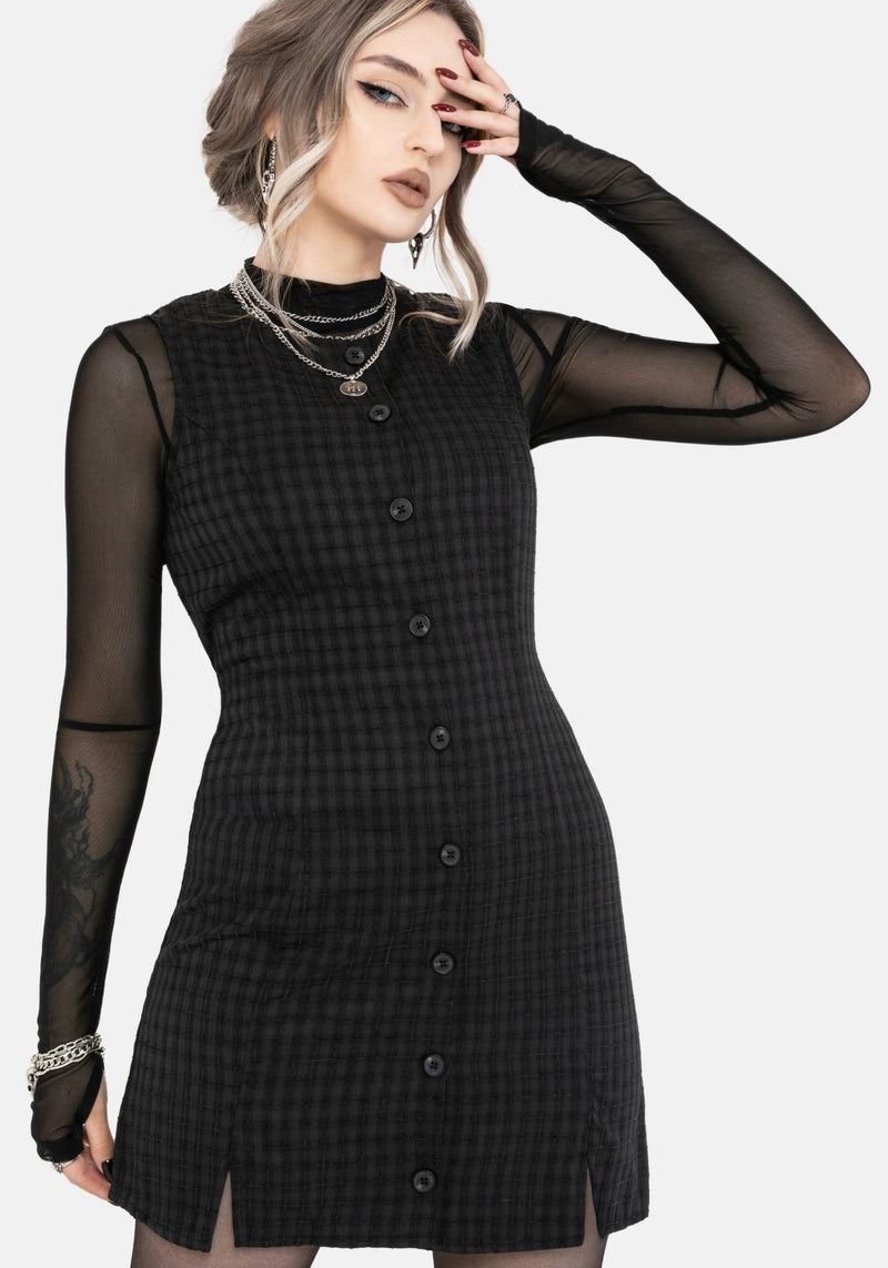 mini dress button up Ziggy Check Button Up Mini Dress – Disturbia