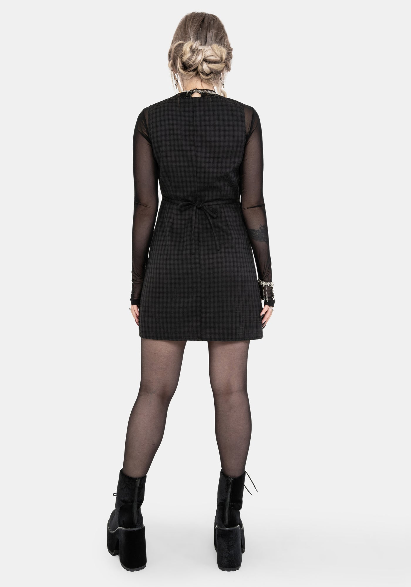 Ziggy Check Button Up Mini Dress – Disturbia