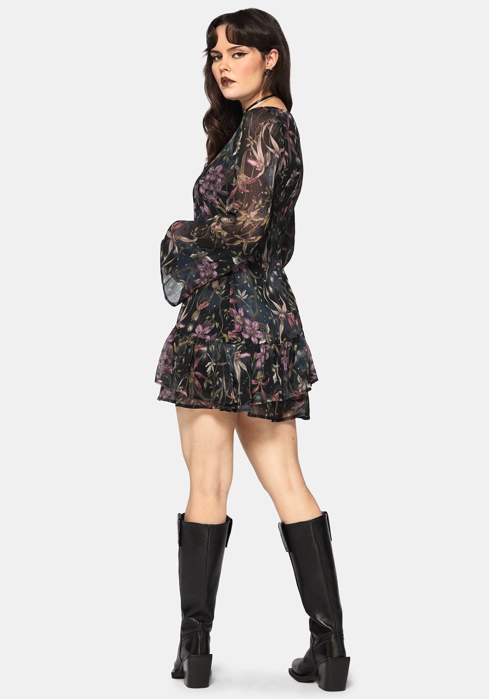 black orchid dress Elide Black Orchid Wrap Midaxi Dress