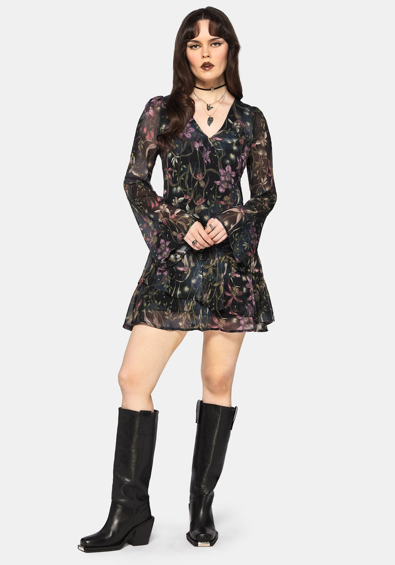 Elide Black Orchid Mini Dress Elide Black Orchid Mini Dress