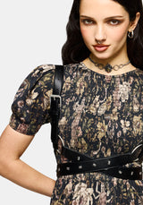 Triple Goddess Tiered Shirred Maxi Dress