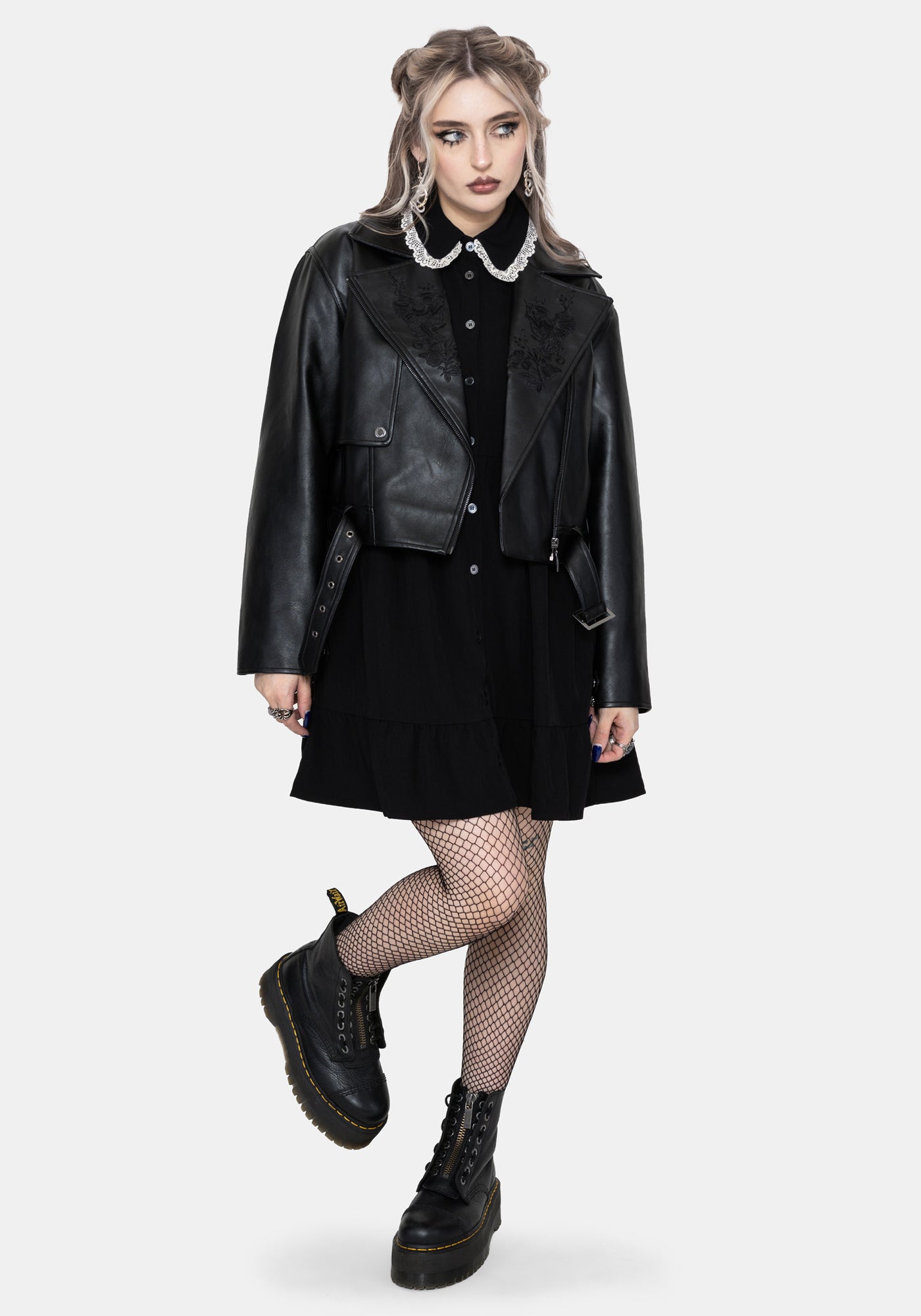Salem Collar Mini Smock Dress Disturbia Salem Collar Mini Smock Dress Disturbia