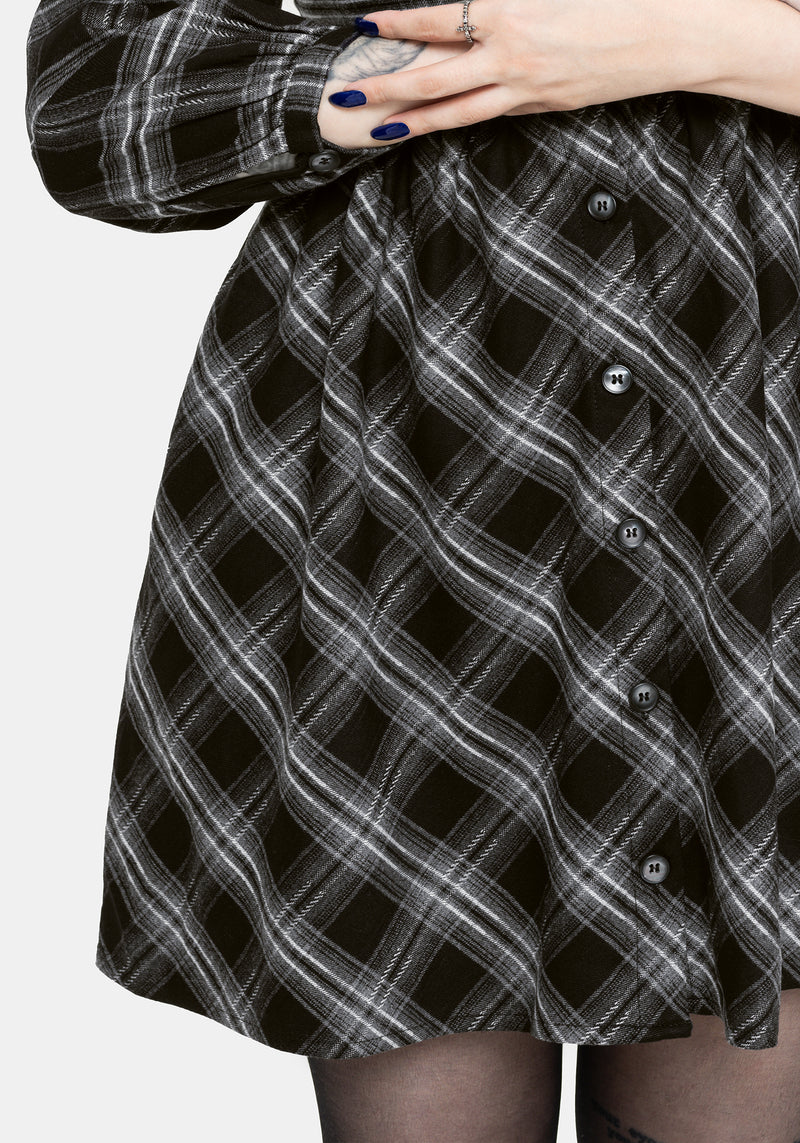 Lochan Check Mini Shirt Dress – Disturbia