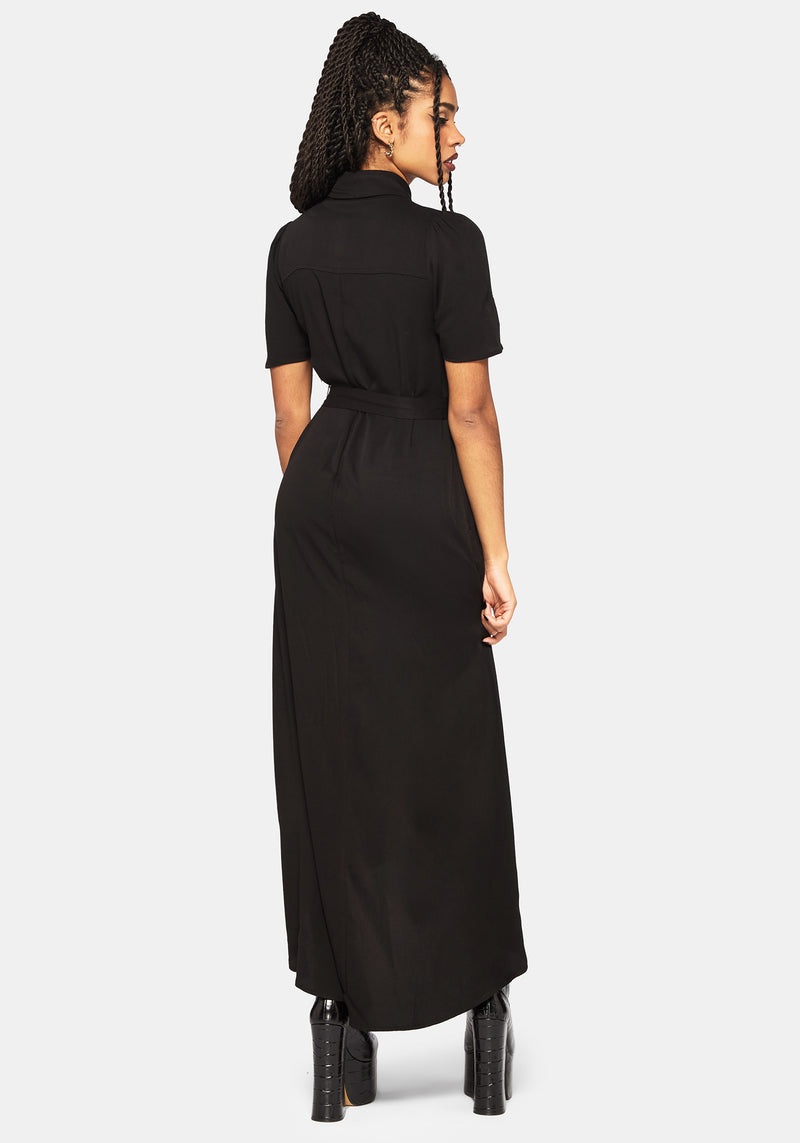Isara Dragon Embroidered High Low Midaxi Shirt Dress – Disturbia Isara Dragon Embroidered High Low Midaxi Shirt Dress – Disturbia