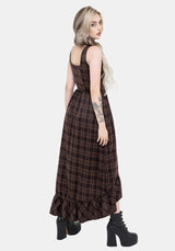 Embla Check High Low Midaxi Dress