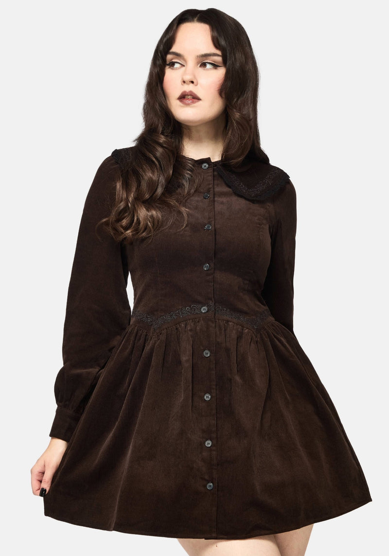 Kora Floral Embroidered Cord V Waist Mini Dress – Disturbia Kora Floral Embroidered Cord V Waist Mini Dress – Disturbia