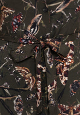 Whispen Moth Print Midi Shirt Dress