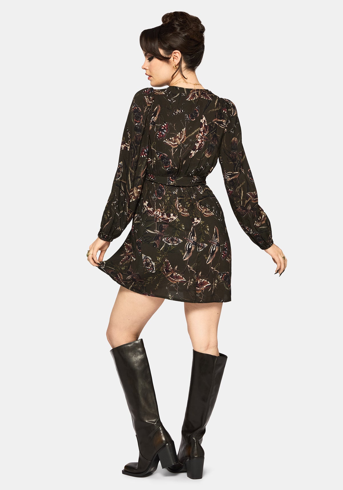 denim dress off the shoulder Off-Shoulder Balloon Sleeve Denim Dress – The Luxe