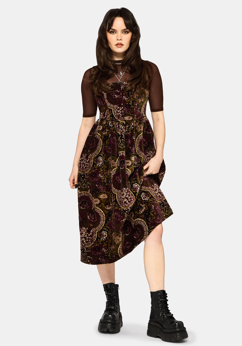 effie midi dress Effie Baroque Corset Bodice Midi Dress – Disturbia
