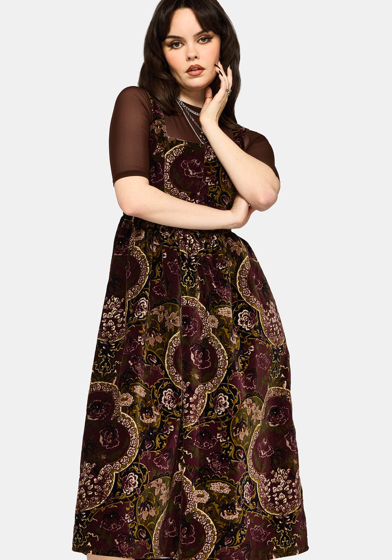 Effie Baroque Corset Bodice Midi Dress – Disturbia Effie Baroque Corset Bodice Midi Dress – Disturbia