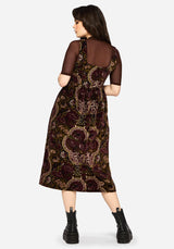 Effie Corset Bodice Midi Dress