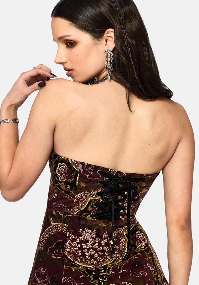 baroque mini dress Effie Baroque Strapless Mini Dress – Disturbia