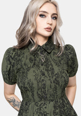 Orla Foxglove Potion Print Shirred Bodice Midaxi Dress