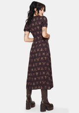 Scorn Bug Printed Wrap Midi Dress