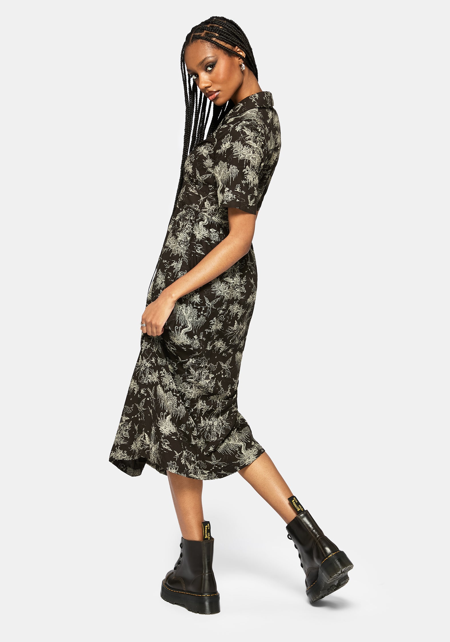 Zorya Winter Maypole Midi Shirt Dress – Disturbia