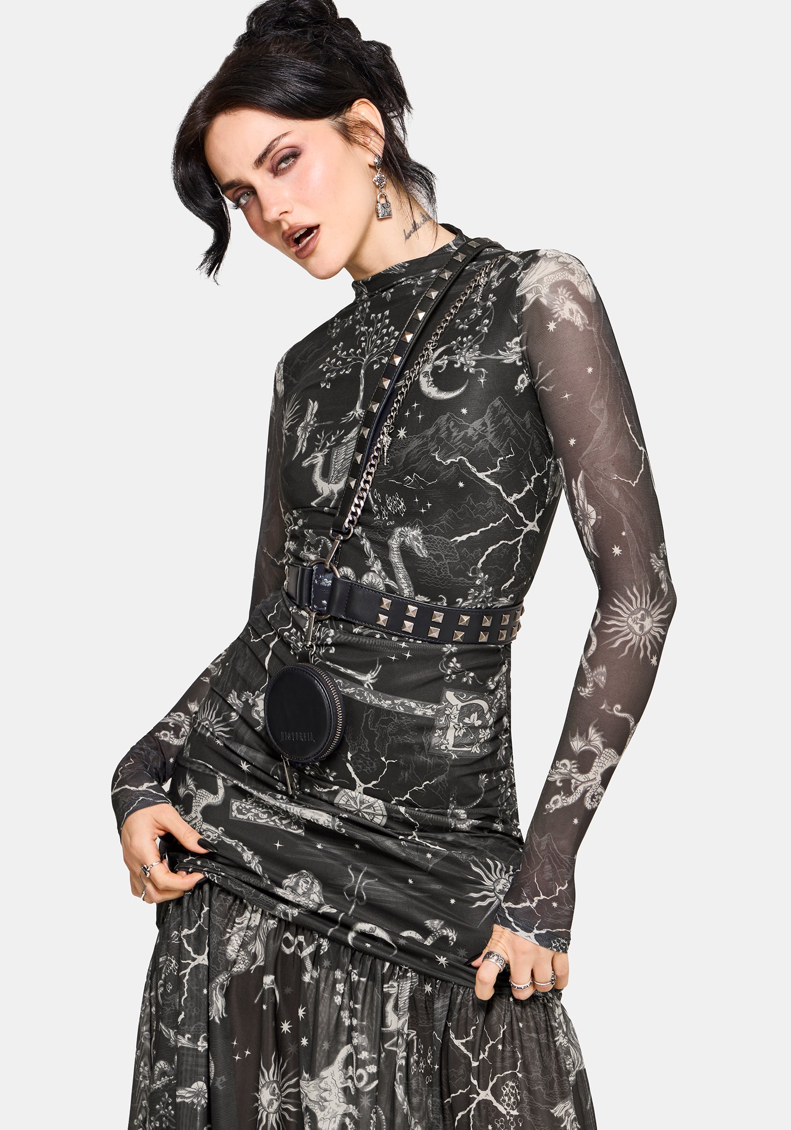 mesh midaxi dress Coast Women's Blouson Sleeve V Neck Sequin Floral Mesh Midaxi Dress in Blush