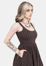 Blythe Handkerchief Hem Midaxi Dress - Brown