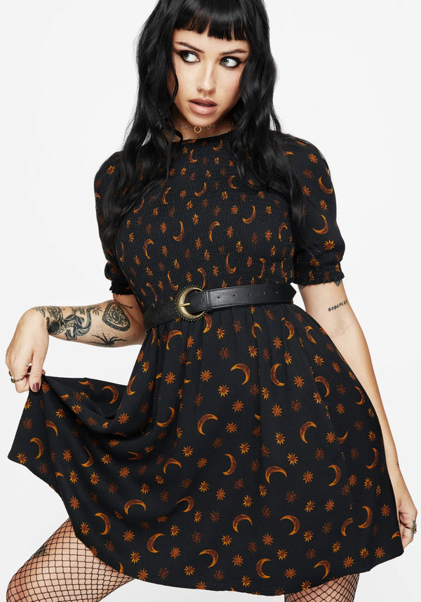 Elura Celestial Print Mini Dress