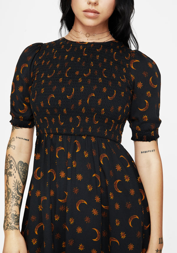 Elura Celestial Print Mini Dress