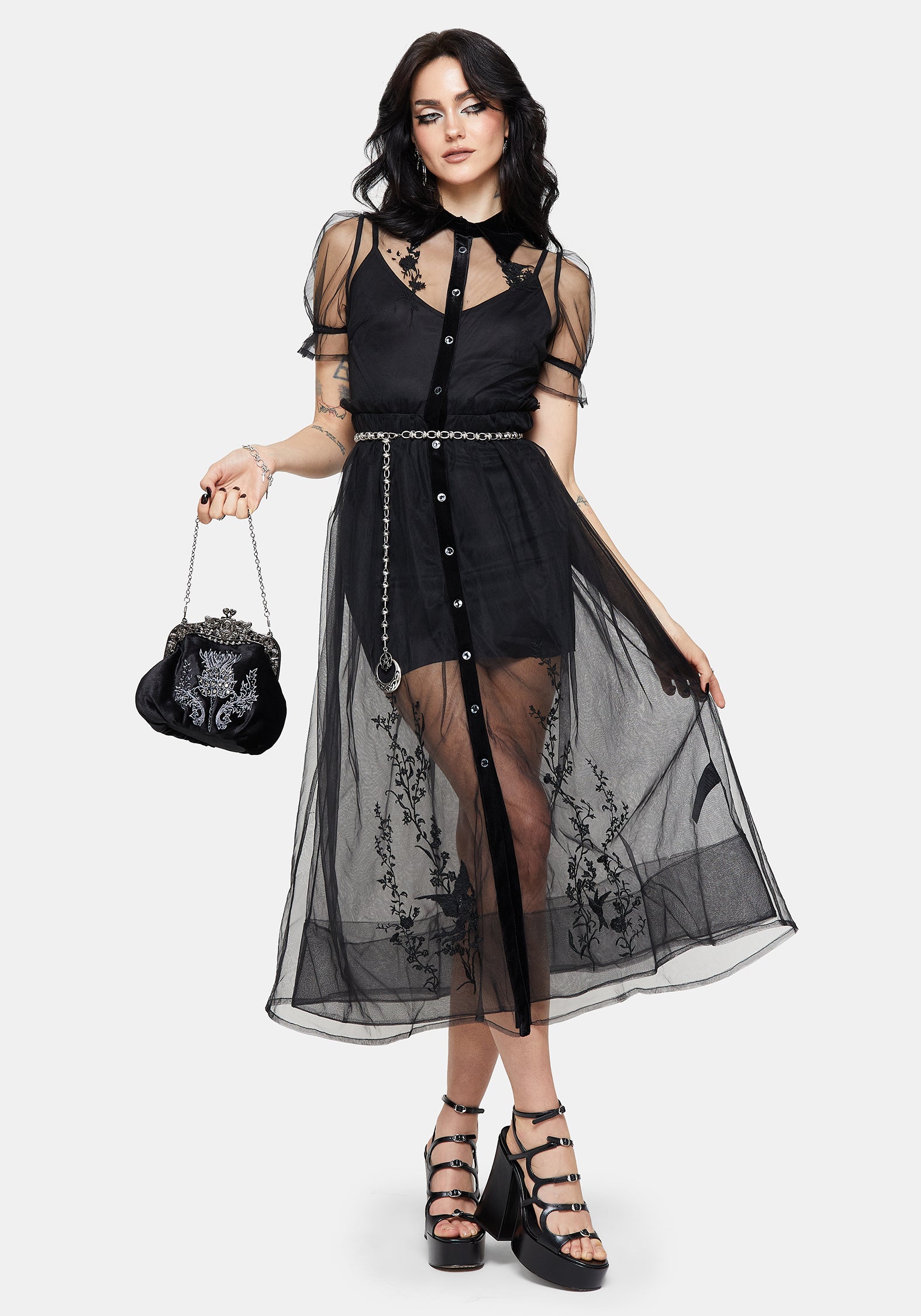 sheer button down shirt dress Sheer Linen Button-Down Side Slits Beach Cover-Up Shirt Dress