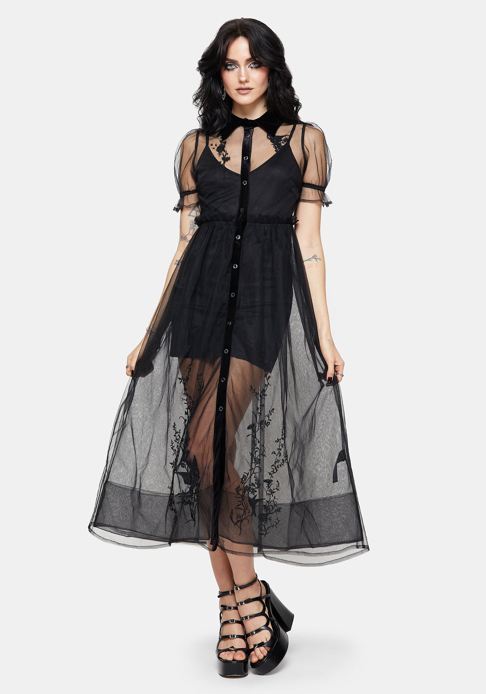 tulle shirt dress White Tulle Shirt Dress