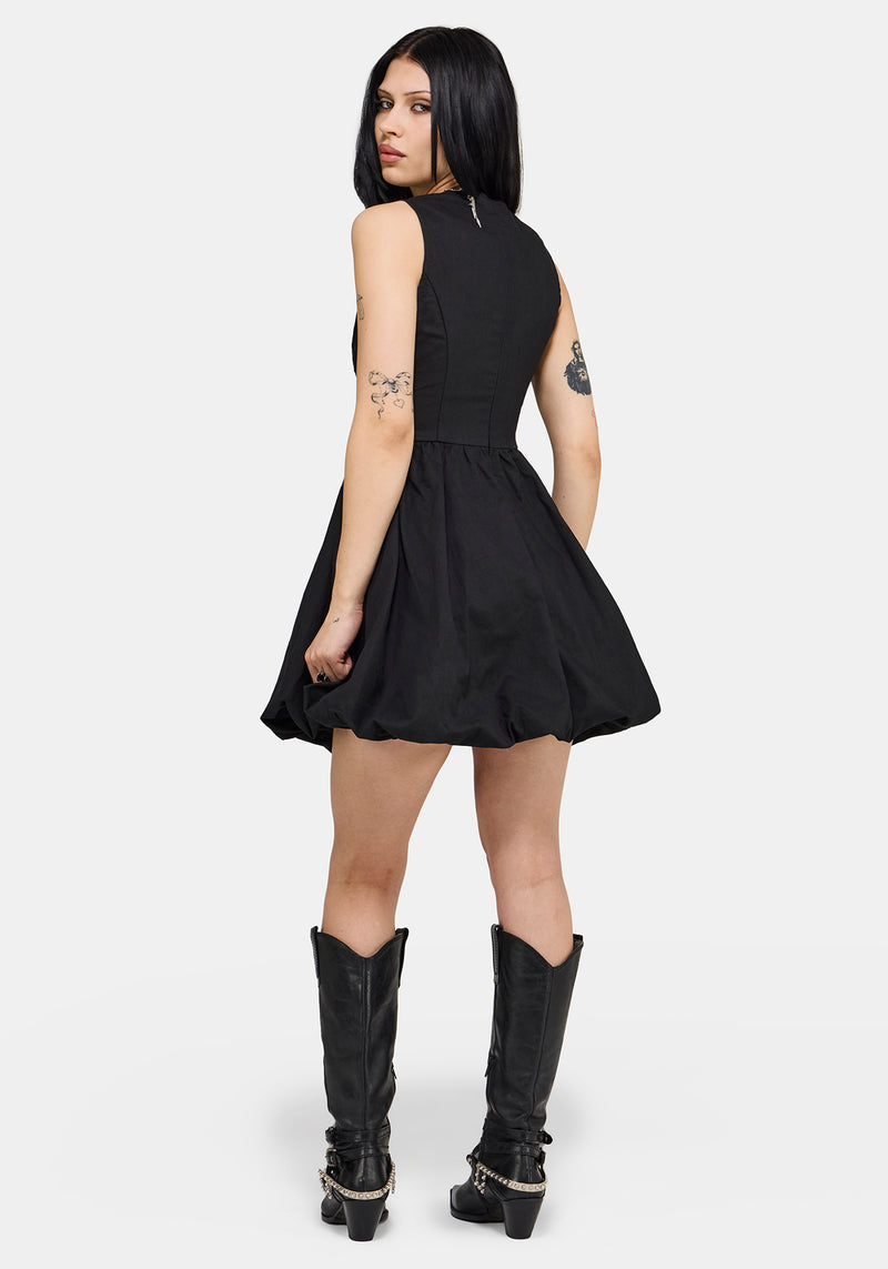 Ailis Balloon Hem Embroidered Mini Dress  Disturbia