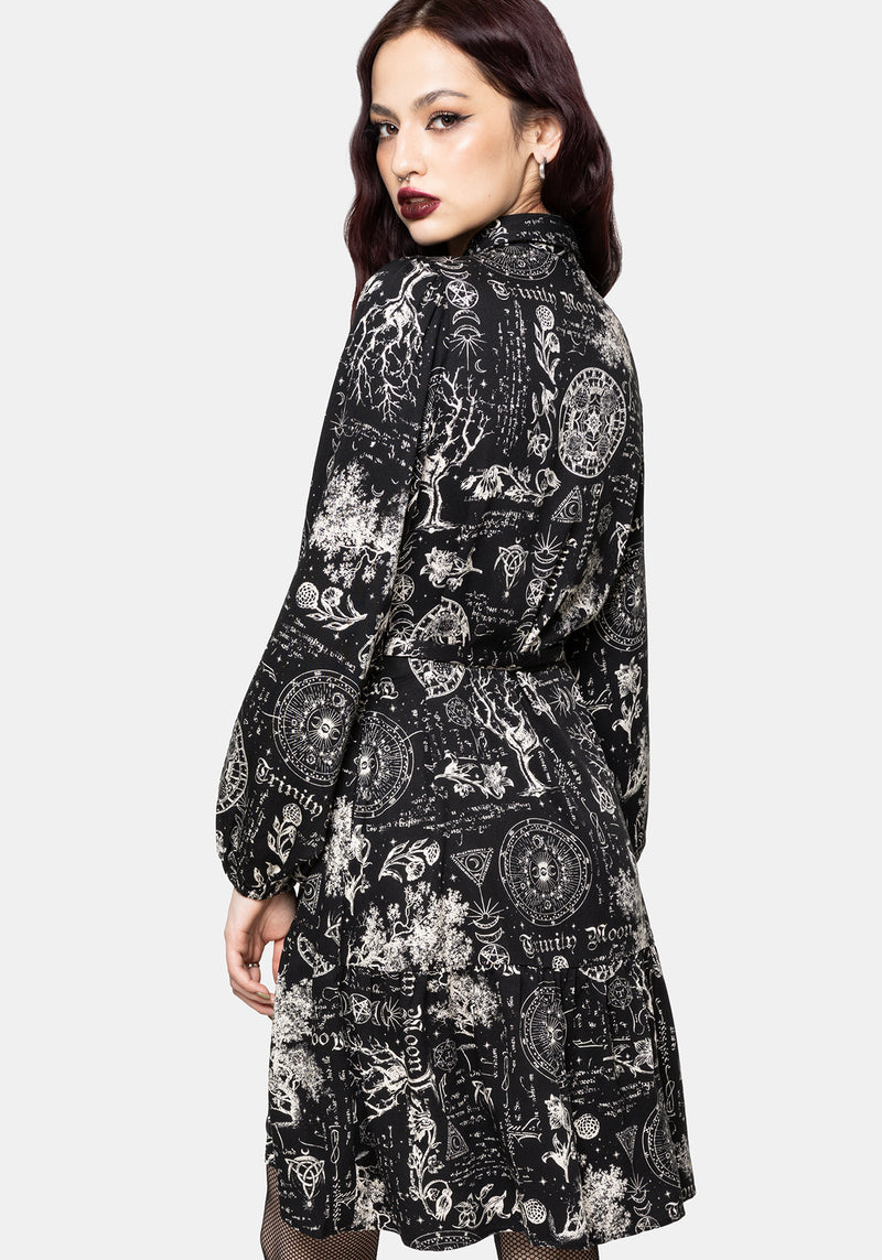 Trinity Moon Tiered Button Up Mini Shirt Dress – Disturbia Trinity Moon Tiered Button Up Mini Shirt Dress – Disturbia