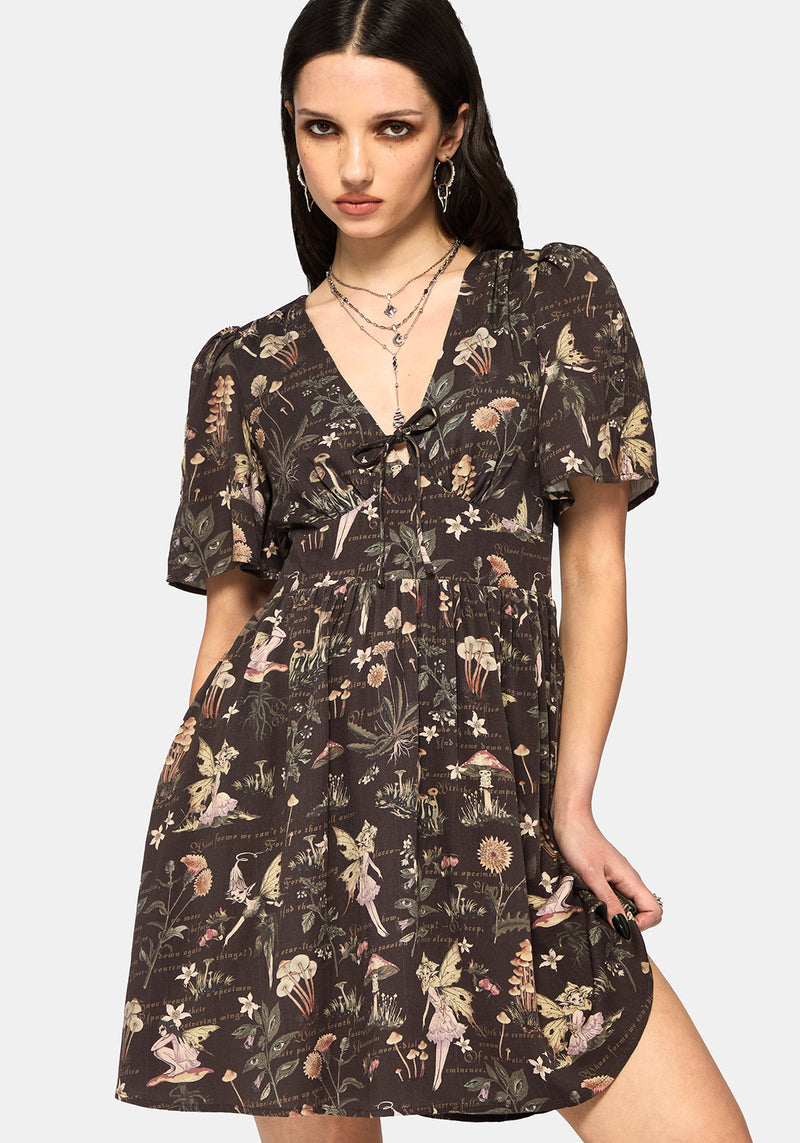 neck tie mini dress Faela Fairy V-Neck – Disturbia 97% Polyester timeless fashion The 1974 Crocheted Wedding Size:6 (Pre-Order - Ships Early September)