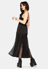 Nite Lace Godet Cami Maxi Dress