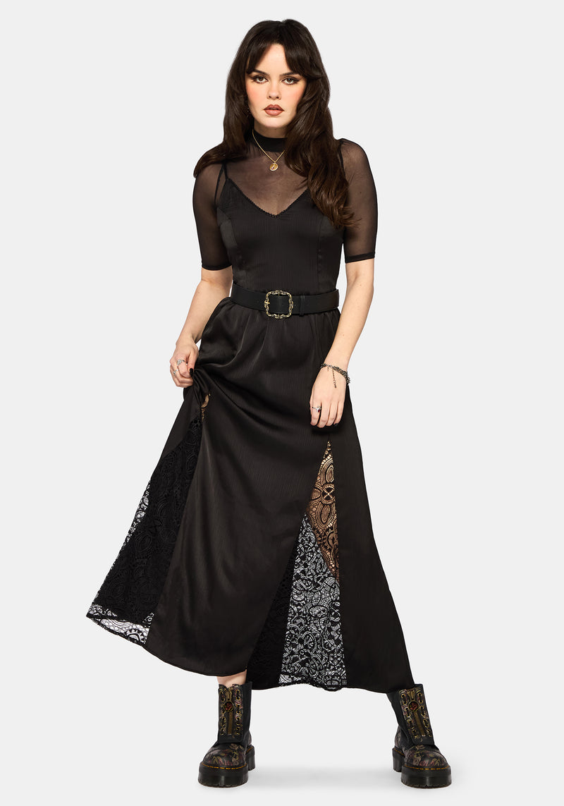 Nite Lace Godet Cami Maxi Dress – Disturbia
