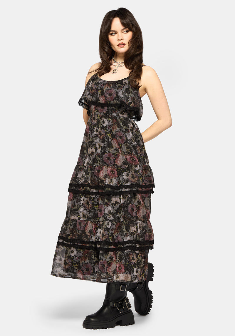 floral dress grunge GRUNGE SLIP - ORANGE MULTI FLORAL main image 0