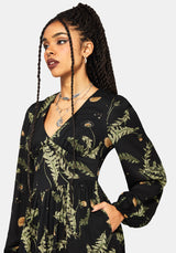 Cimora Dandelion Print Button Up Mini Dress