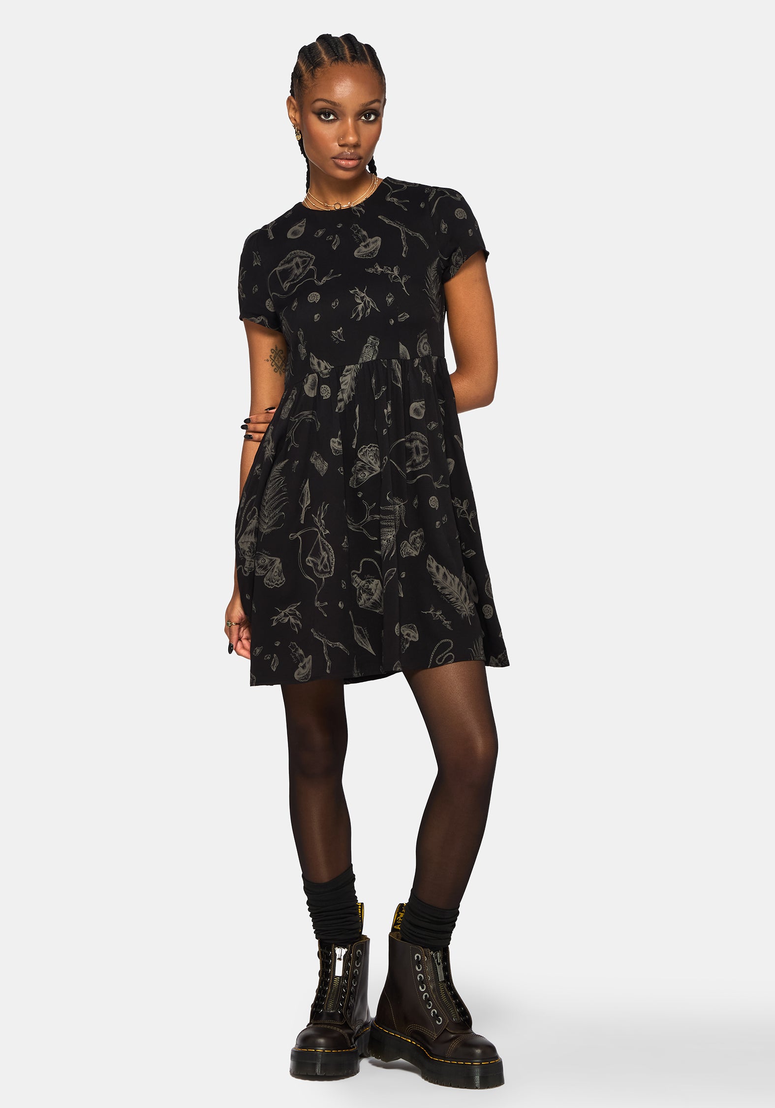 Helena Highland Foraging Mini Skater Dress