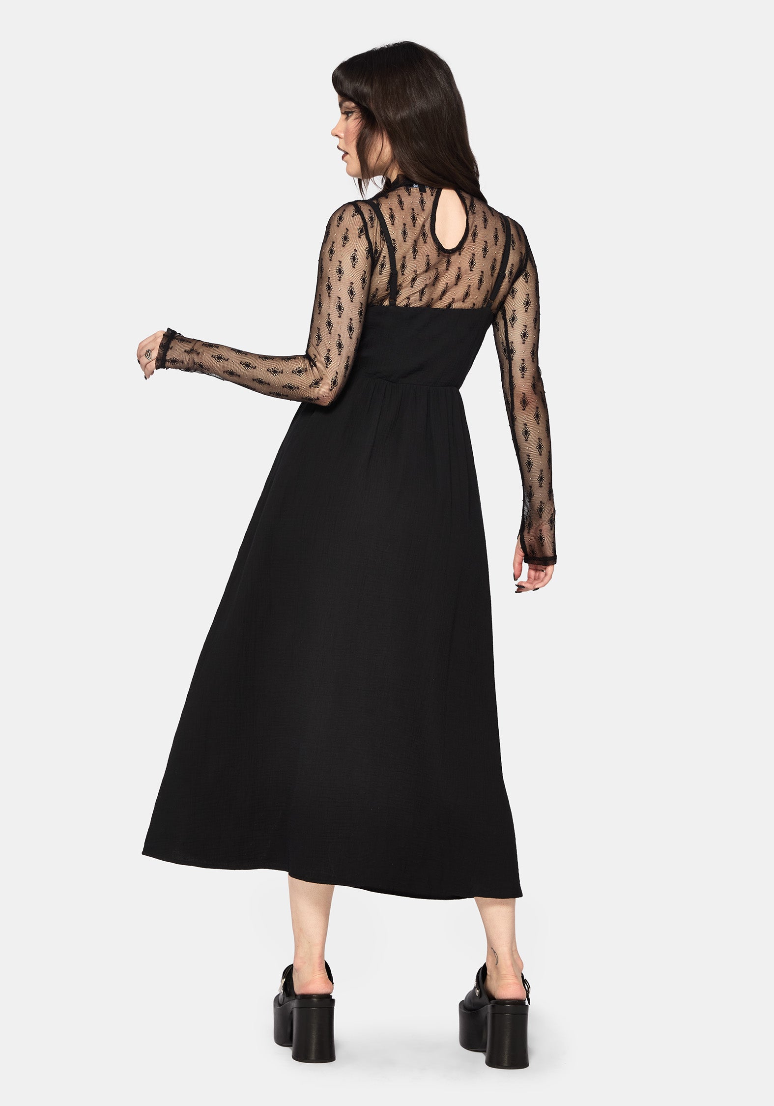 black cotton cami dress Daphne Corset Cami Dress in Black by THEO Haven