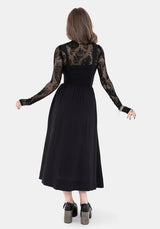 Skye Shirred Back Midaxi Dress - Black